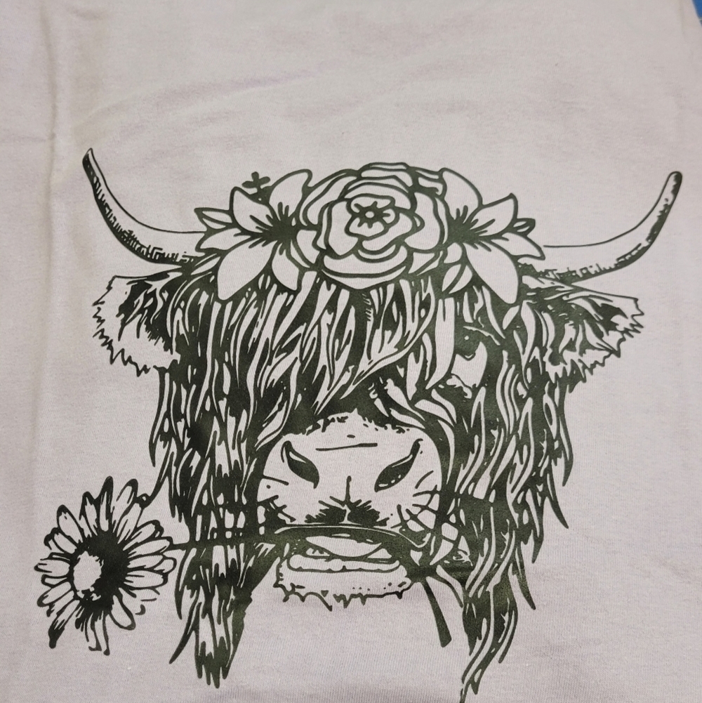 Coo Cow Lilac Purple XL T-Shirt Short Sleeve 100% Cotton